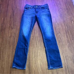 BKE Men's Straight Jeans - Dark Blue Wash 36XL 36x36